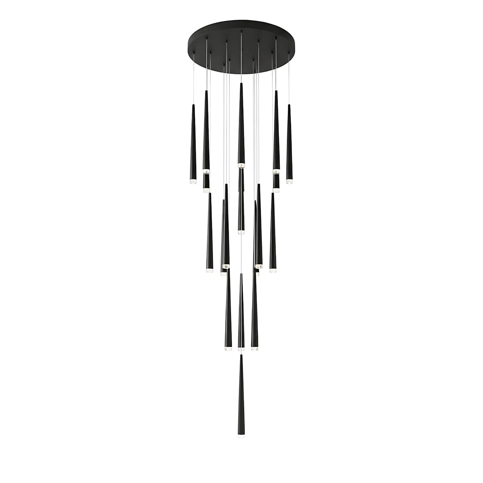 The Cascading Linear Chandelier – Black