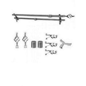 Curtains rods silver 3m double adjustable